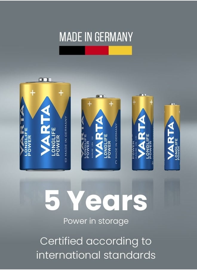 VARTA - Varta Longlife Power AA Alkaline Battery for Reliable and Long-lasting Performance (8-Pack) - Image 1