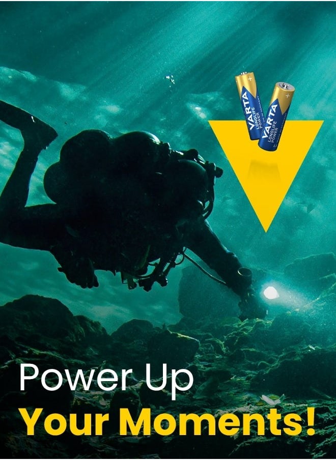 VARTA - Varta Longlife Power AA Alkaline Battery for Reliable and Long-lasting Performance (8-Pack) - Image 1