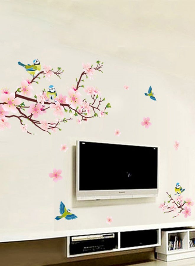NIBEMINENT Flower Magpie Bird Wall Sticker Multicolour 70 x 50centimeter - Image 2