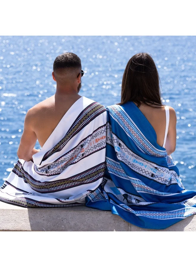 BU Towels Sadu Beach Towels | Eco-Friendly | Ultra-Soft &amp; Lightweight | Made from Bamboo viscose, &amp; recycled polyester (70 x 140 cm)