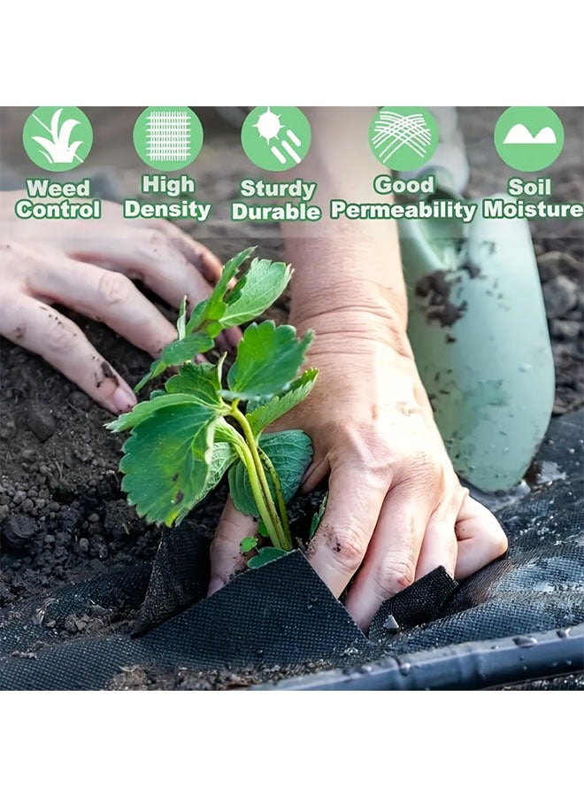 النسيج المناظر الطبيعية لحاجز الأعشاب ، 1 × 10 أمتار من نسيج حاجز الأعشاب الشاق ، والتحكم في حصيرة الحصير ، وغطاء من نسيج البولي بروبيلين مانع ، وغطاء من المناظر الطبيعية للأعشاب الضوئية ، - Image 3