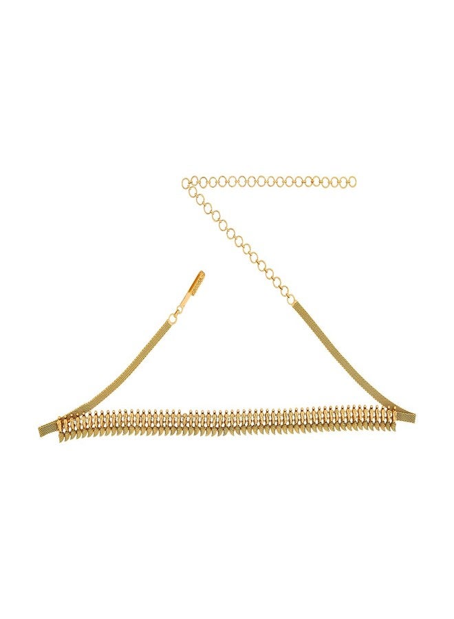 Kushal's Fashion Jewellery Gold Plated Antique Kamarbandh Waist Belt with Adjustable Chain for Women - Bridesmaid & Special Occasion Jewellery - 454925 - Image 1