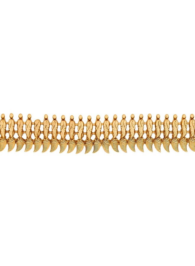 Kushal's Fashion Jewellery Gold Plated Antique Kamarbandh Waist Belt with Adjustable Chain for Women - Bridesmaid & Special Occasion Jewellery - 454925 - Image 3