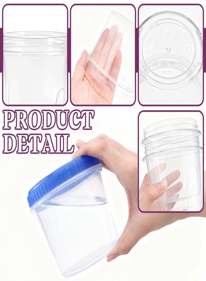 ISUSSER 12 Pack Freezer Containers with Screw On Lids, 24 Oz Stackable Reusable Plastic Storage Container, Airtight Plastic Food Storage Containers with Twist Top Lids for Food Soup Jello Sauce - Image 3