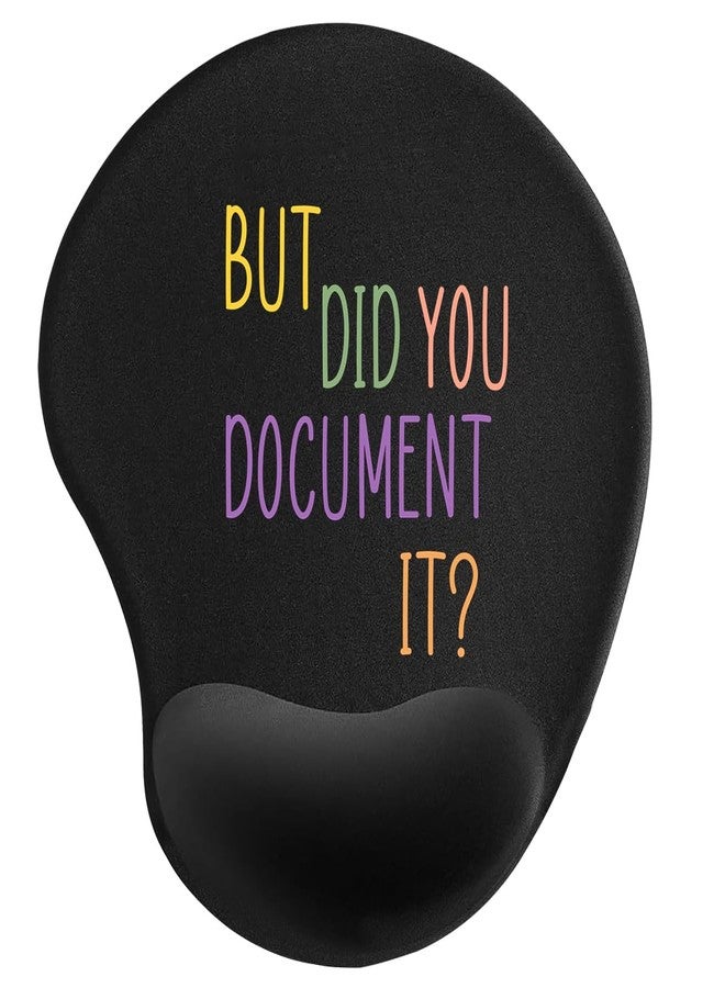 963RW Mouse Pad with Wrist Rest, Ergonomic Mouse Pad with Memory Foam Wrist Rest Cushion, Non-Slip Rubber Base Gaming Mice Pad for Home Office Computer Laptop, Did You Document It? - Image 1