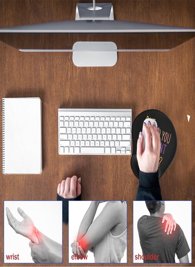 963RW Mouse Pad with Wrist Rest, Ergonomic Mouse Pad with Memory Foam Wrist Rest Cushion, Non-Slip Rubber Base Gaming Mice Pad for Home Office Computer Laptop, Did You Document It? - Image 5