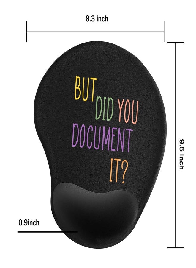 963RW Mouse Pad with Wrist Rest, Ergonomic Mouse Pad with Memory Foam Wrist Rest Cushion, Non-Slip Rubber Base Gaming Mice Pad for Home Office Computer Laptop, Did You Document It? - Image 2