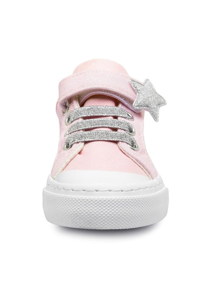 Toandon Toddler Kids Sneakers Glitter Walking Shoes with Hoop and Loop Age 1.5-7, Star-pink, 10 Toddler - Image 3