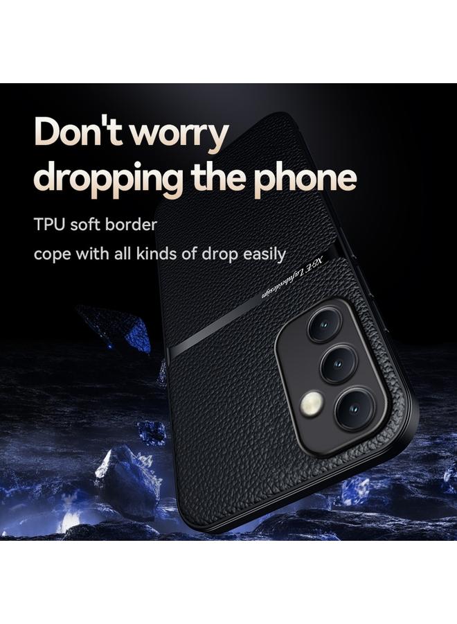 S-TOP Case For Samsung Galaxy A15 4G / 5G Litchi Leather Magnetic Full Coverage Shockproof Phone Case - Image 4