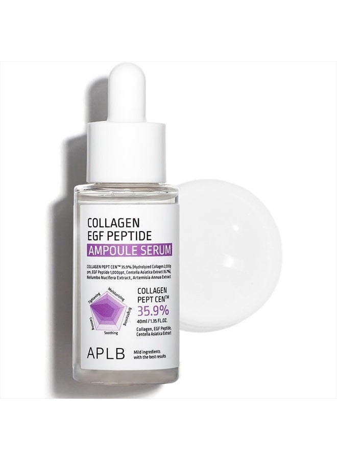 APLB Collagen EGF Peptide Ampoule Serum | COLLAGEN PEPT CEN™ 35.9% 1.35 FL.OZ/Korean Skincare, Elasticity care, Long lasting moisturizing, Revitalize for gentle and improve skin texture - Image 1