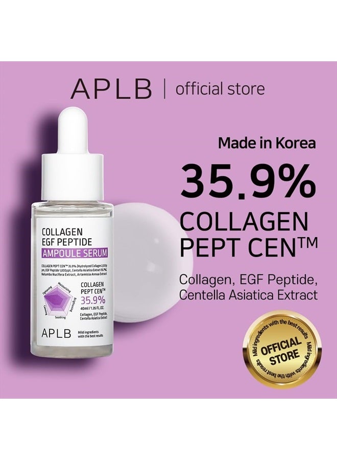 APLB Collagen EGF Peptide Ampoule Serum | COLLAGEN PEPT CEN™ 35.9% 1.35 FL.OZ/Korean Skincare, Elasticity care, Long lasting moisturizing, Revitalize for gentle and improve skin texture - Image 2