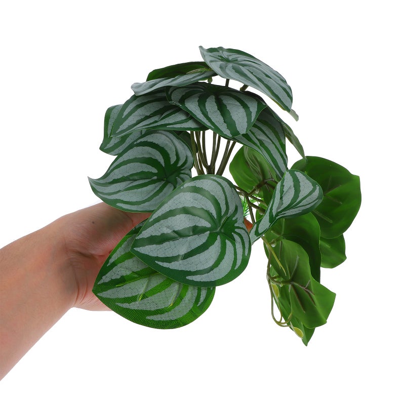 2pcs Artificial Plant For Reptile Terrarium Decor For Snake And Enclosures Lifelike Leaves - Image 2