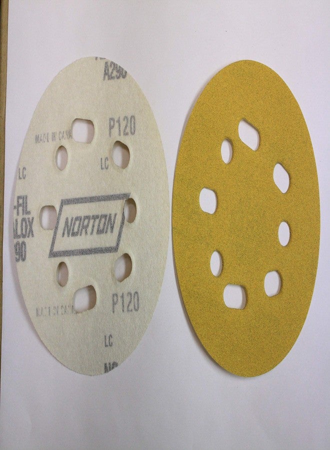 Norton Sanding Disc,Grit P120,5-Inch x5 and 8 HoleVac hole - Image 3