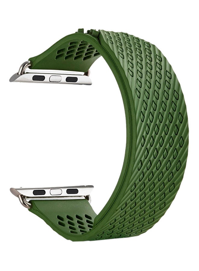 NIBEMINENT Milanese Loop Replacement Strap For Apple Watch Series 3/2/1 Green - Image 1