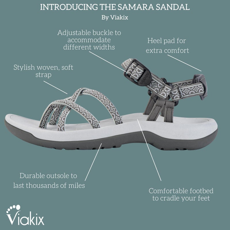 Viakix Women's Walking Sandals â€“ Premium Comfortable Sport Sandals for Outdoors, Travel, Hiking, Beach & Everyday Wear, Nimbus 8 - Image 5