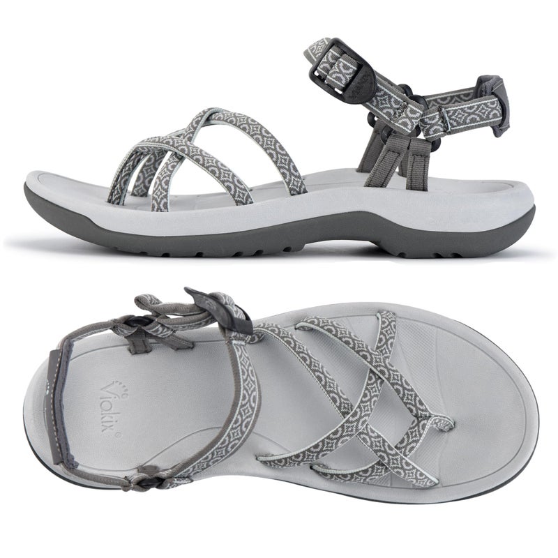 Viakix Women's Walking Sandals â€“ Premium Comfortable Sport Sandals for Outdoors, Travel, Hiking, Beach & Everyday Wear, Nimbus 8 - Image 1