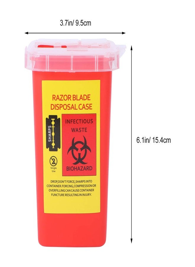 minkissy 1pc Disposal Holder Barber Shop Supplies Blade Dispenser Case Sharp Bin Barber Razor Disposal Case Safety Holder Sharps Disposal Case Sharps Trash Bucket Red Small Container Man - Image 4