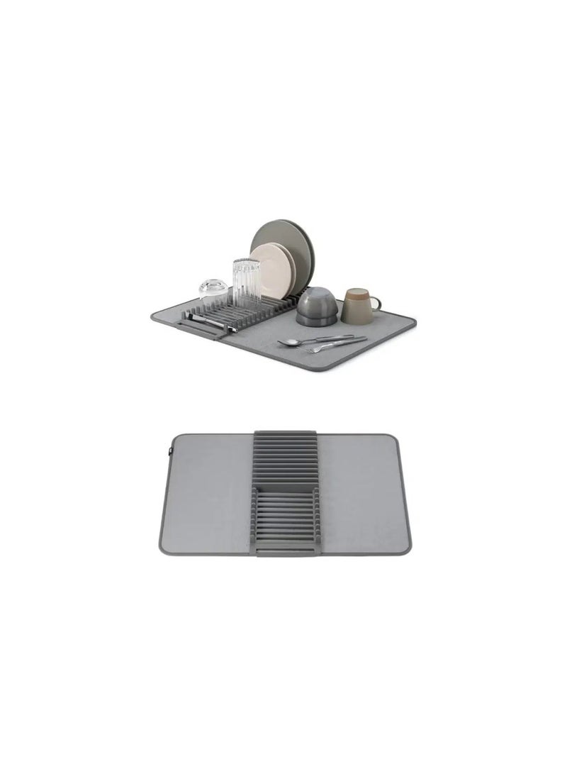 Dish Drying Microfiber Mat with Dish Rack Organizer - Image 2