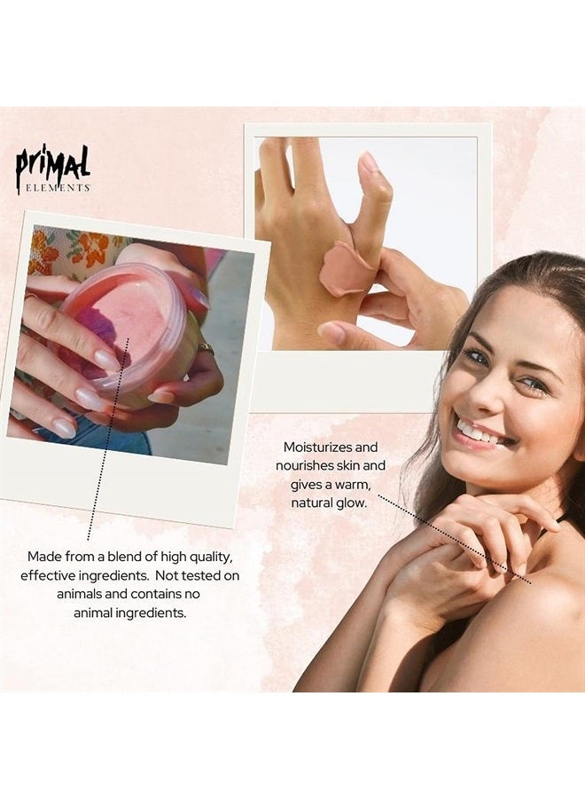 Primal Elements Sunkissed Body Butter with Coconut Oil, Shimmering Moisturizer for Ultimate Hydration and Nourishment, Suitable for All Skin Types, Instant Glow – Blueberry, 3 pack (4 oz each) - Image 1