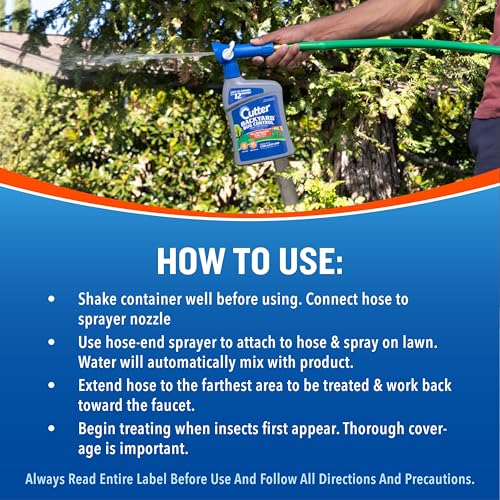 Cutter Backyard Bug Control Spray Concentrate (2 Pack), Kills Mosquitoes, Fleas & Listed Ants, 32 fl Ounce - Image 4