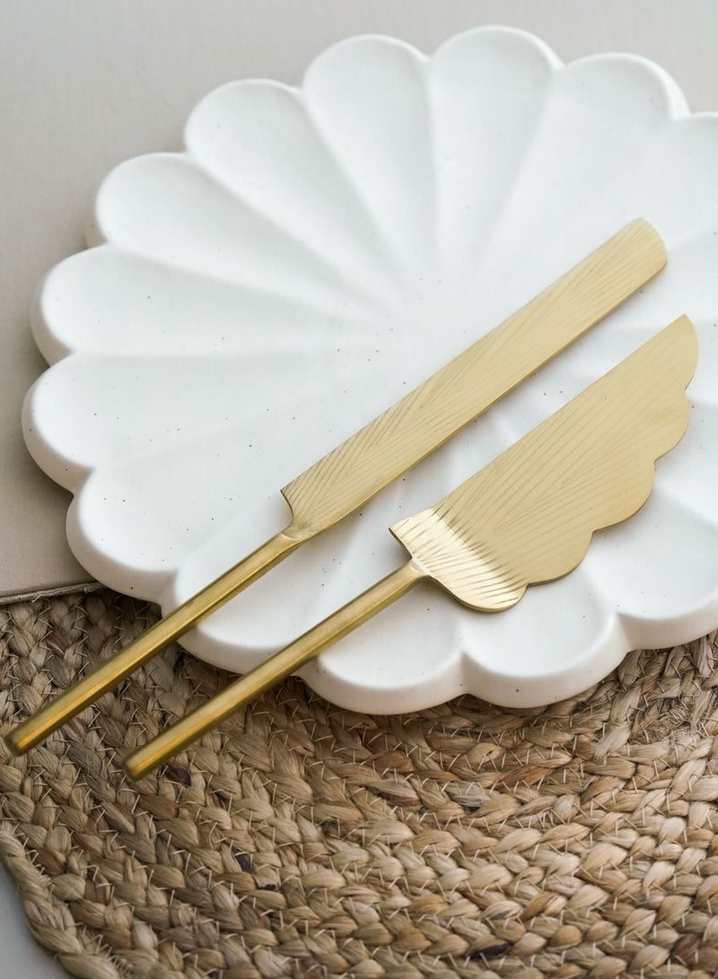 Curate Home Cake Knife And Server  - Image 1