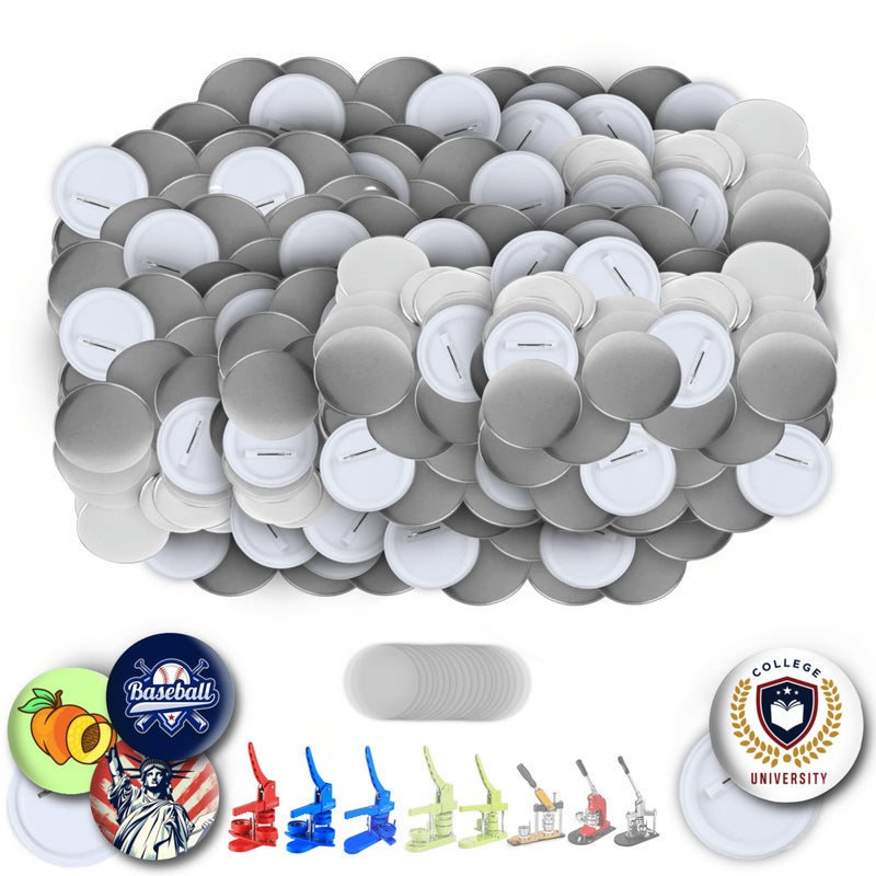 Nice2Have 200 Sets of Pinback Button Parts 1 inch 25mm  Button Maker Supplies for Button Maker Machine