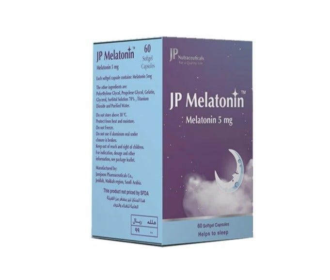 JP MELATONIN 5MG NATURAL SLEEP SUPPORT-60S - Image 2