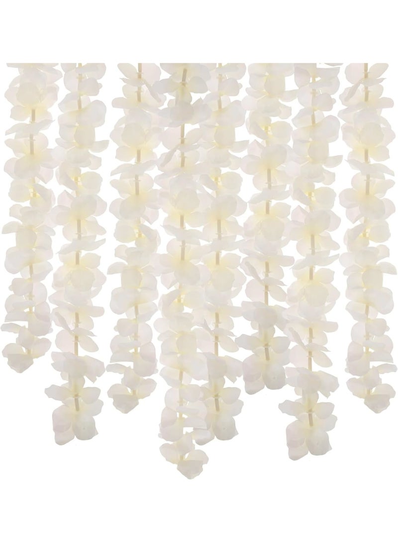 Barakah Artificial Wisteria Garland, Reusable Silk Flower Vine, 40 Inch Hanging Fake Wisteria Decor, Elegant DIY Wedding Party Patio Home Wall Arch Decoration, White - Image 1