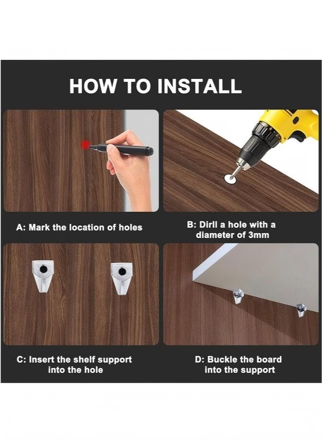 100 قطعة من أوتاد دعم الرفوف مقاس 5 ملليمتر، دبابيس دعم أرفف الخزانة، أوتاد بلاستيكية شفافة بديلة لدبابيس دعم أرفف الخزانة لأثاث المطبخ وأرفف الكتب وحامل الأرفف ودبابيس القفل - Image 5