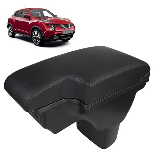 Donpida Consoles Armrest compatible with Nissan Juke 2010-2017 Center Console Box Armrest Box USB Charge Black - Image 1