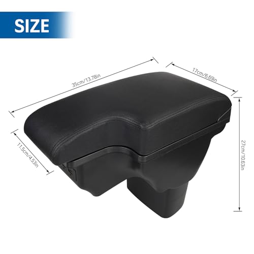 Donpida Consoles Armrest compatible with Nissan Juke 2010-2017 Center Console Box Armrest Box USB Charge Black - Image 2