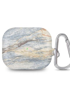 Stylizedd StylePods Case for Airpods 3rd Gen Case With Anti-Lost Keychain - Marble Print Grey Classic  - Image 1