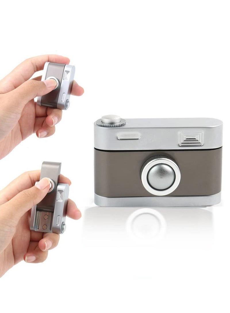 Excefore Magnetic Metal Fidget Toys, Camera Shaped Push Card, Creative Mini Camera Fidget Slider Stress Relief Toy,  for Adults, Office Desk Toys Gifts for Boyfriend and Father, Camera - Image 1