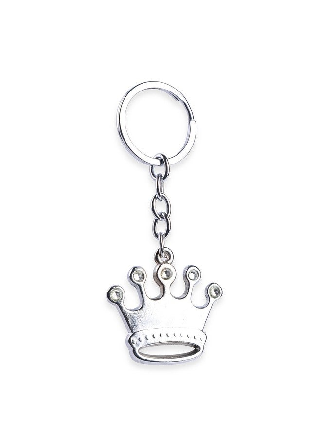 RainSound Metal King Princess Taj Crown Keychain - Image 2