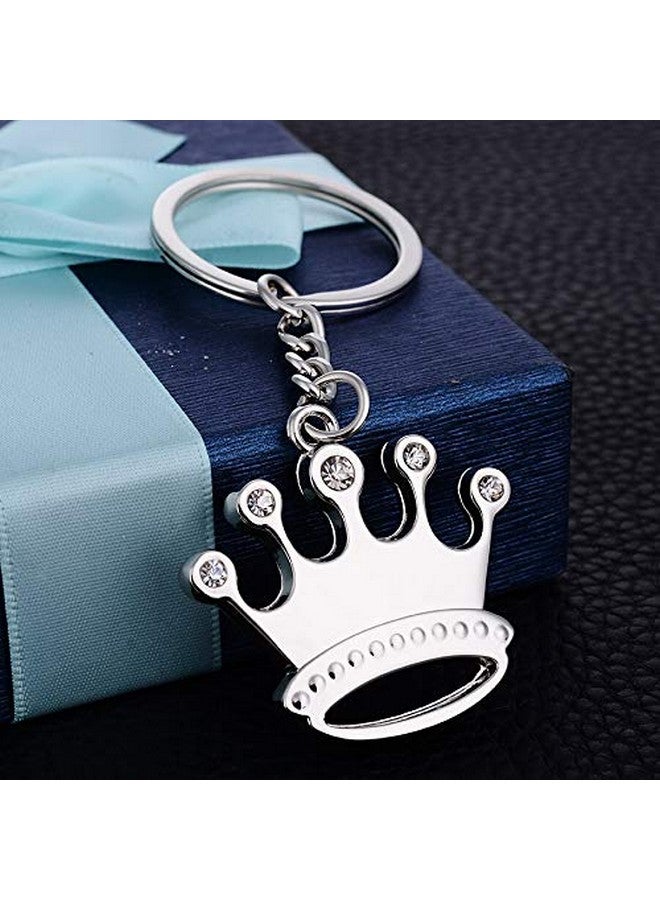 RainSound Metal King Princess Taj Crown Keychain - Image 3