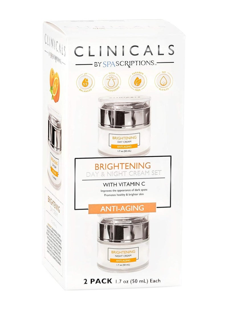 spascriptions SpaScriptions Clinicals Brightening Vitamin C Day & Night Cream Set - 2 Pack (1.7oz) 