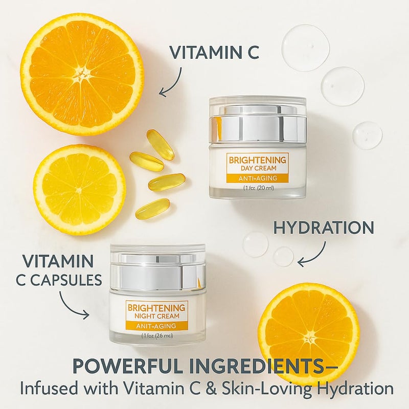 SpaScriptions Clinicals Brightening Vitamin C Day & Night Cream Set - 2 Pack (1.7oz) - Image 5