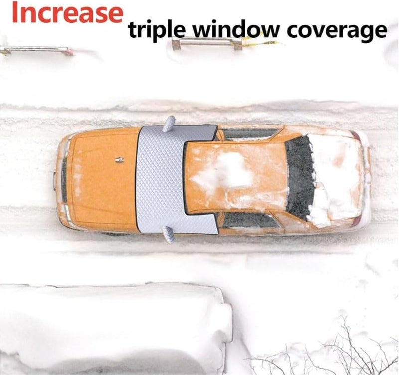 Car Windshield Cover for Ice and Snow for Toyota Handlander 5-Seats (XU50) 3. Gen 2015-2020, All-Weather Auto Windshield Protector Shade Blocks Winter Frost Hail Protection,A/155 * 110cm - Image 4