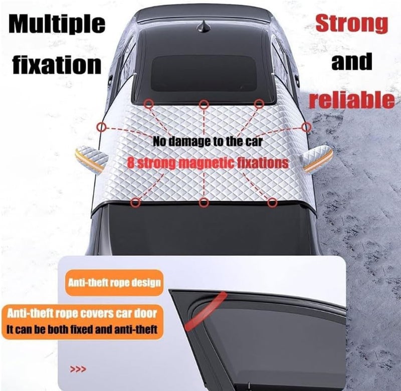 Car Windshield Cover for Ice and Snow for Toyota Handlander 5-Seats (XU50) 3. Gen 2015-2020, All-Weather Auto Windshield Protector Shade Blocks Winter Frost Hail Protection,A/155 * 110cm - Image 5