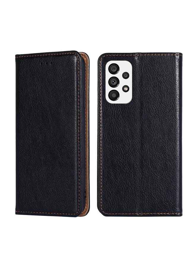 S-TOP Case For Samsung Galaxy A73 5G Gloss Oil Solid Color Magnetic Flip Leather Phone Case - Image 1