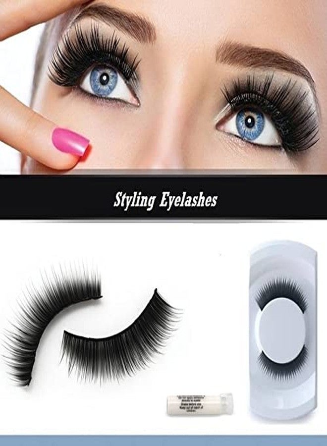 Basicare Styling Eyelashes, False Eyelashes Natural Look Reusable Fake Eyelashes For Women, Adhesive Included, Style 10932 - Image 3