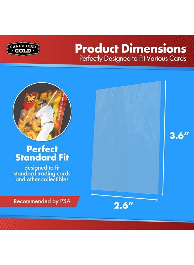 Cardboard Gold أكمام بنس ذهبية من الكرتون لبطاقات التداول - 5000 قطعة أكمام حماية للبطاقات مع بلاستيك متين وواضح كالكريستال لبطاقات البيسبول والرياضة والمجموعات، بحجم قياسي 2-5/8” × 3-5/8” (67x94mm) - Image 2