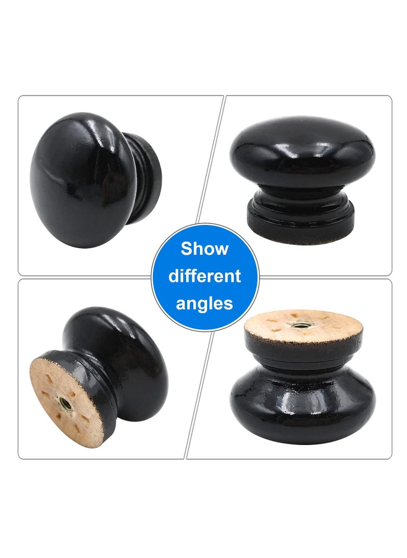 Excefore Round Wood Cabinet Knobs, Mushroom Shape Wooden Pulls, Knobs for Drawer Dresser Cupboard Wardrobe (12pcs, Diameter: 1.34 Inch, Height: 1 Inch)  - Image 4