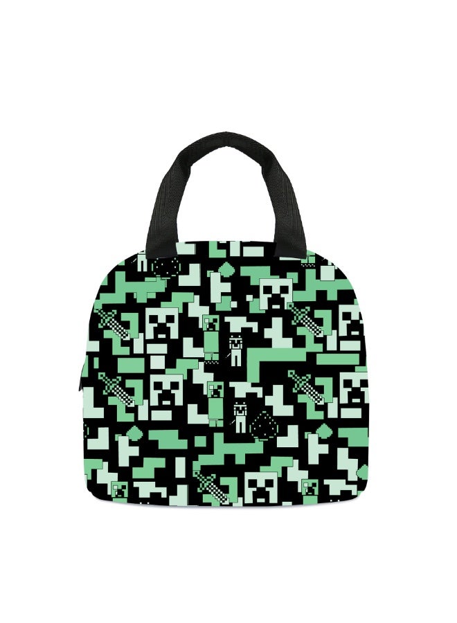 MINECRAFT Children's primary and middle school students thermal insulation aluminum film lunch bag lunch box picnic lunch box bag - Image 1