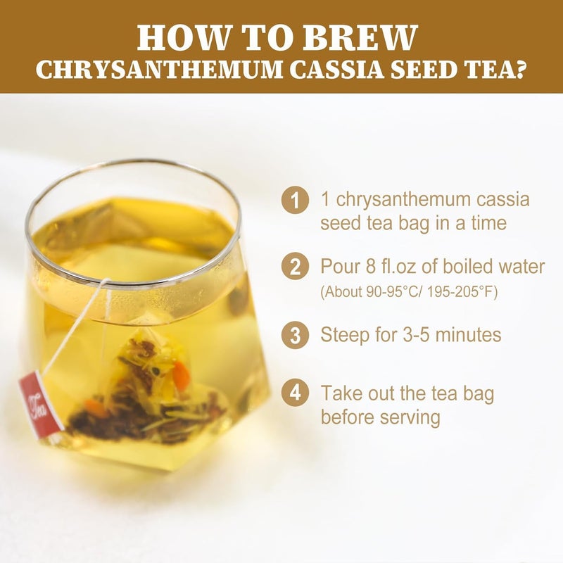 FullChea شاي الأعشاب من فول تشيا مع زهور الأقحوان وبذور الكاسيا - Image 5