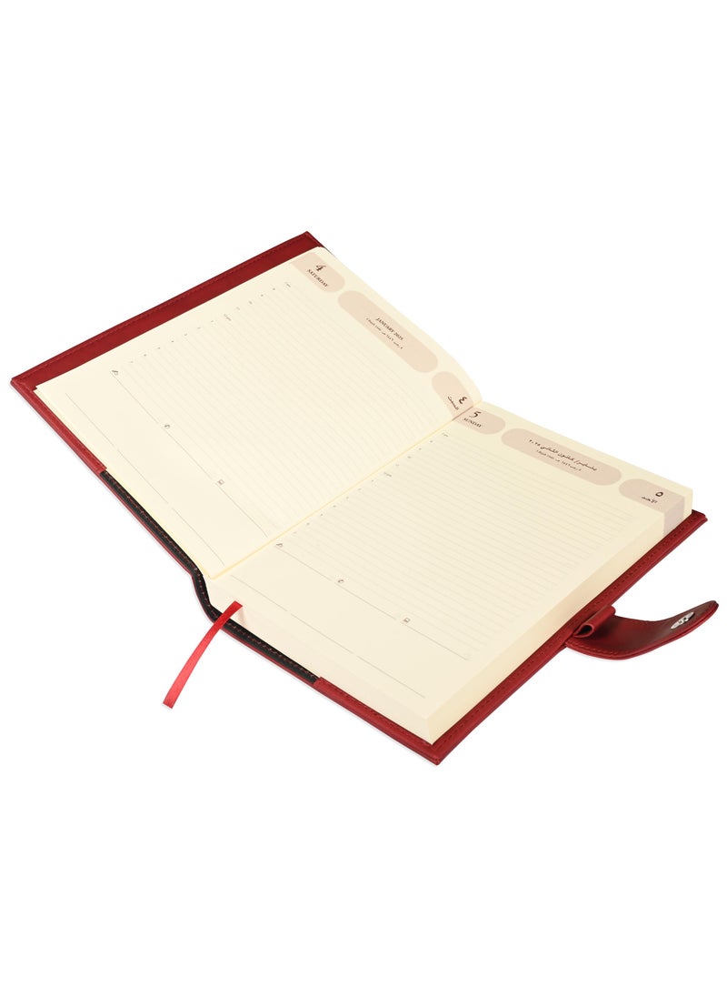 FIS FIS Agenda Diary 2025 (Arabic/English) Maroon - FSDI61025AEMR  - Image 2