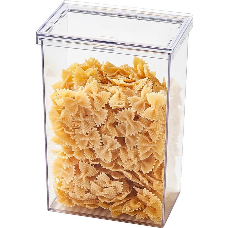 Homesmiths حاوية تخزين الطعام محكمة الإغلاق كبيرة 2400 مل من هومسمثس – حاوية بلاستيكية شفافة مع غطاء قفل، خالية من BPA، منظم مطبخ للأطعمة الجافة، الوجبات الخفيفة، التوابل والمكونات – L15.5 x W10 x H22.7 سم - Image 1