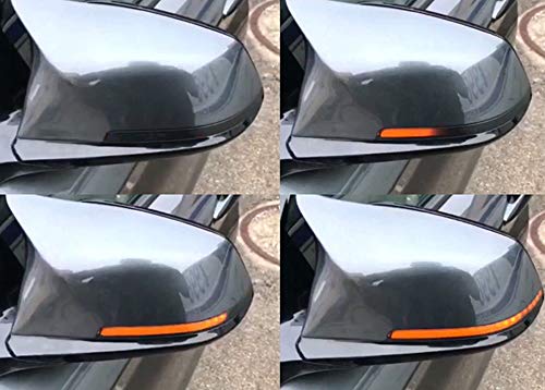 KYYET Left & Right Smoked Lens Dynamic Sequential Blinker LED Side Marker Rearview Mirror Turn Signal Light Compatible with BMW 1 2 3 4 Series F20 F21 F22 F30 F32 F33 E84 X1 i3 - Image 2