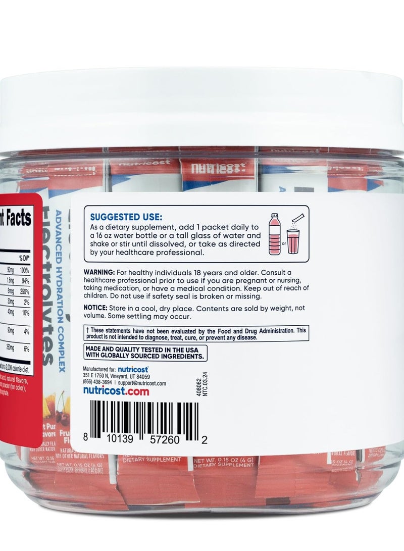 Nutricost Electrolytes Complex, Fruit Punch Flavored, 40 Stickpacks - Advanced Hydration Complex 40 Servings - Image 3