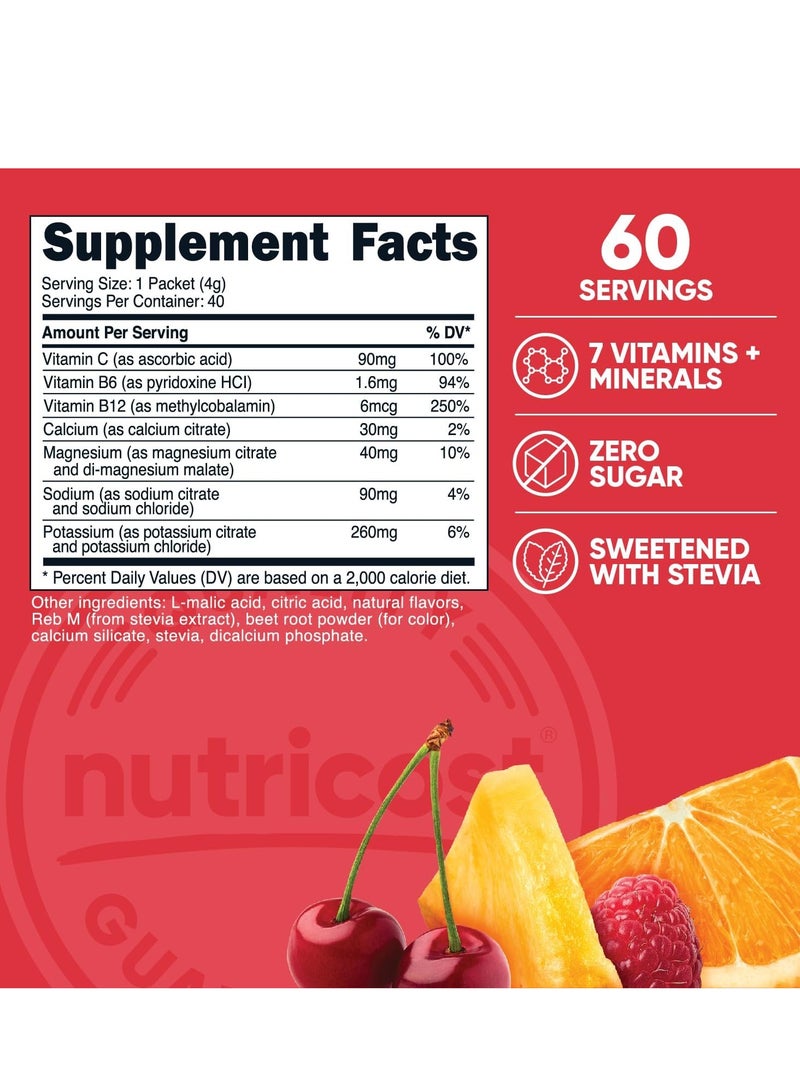 Nutricost Electrolytes Complex, Fruit Punch Flavored, 40 Stickpacks - Advanced Hydration Complex 40 Servings - Image 2